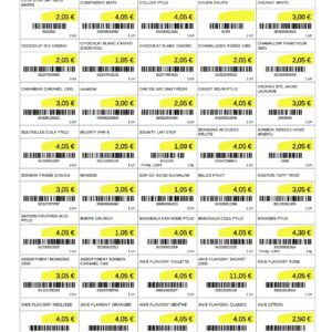 Etiquettes détachables Petit format (50 planches 37x27)